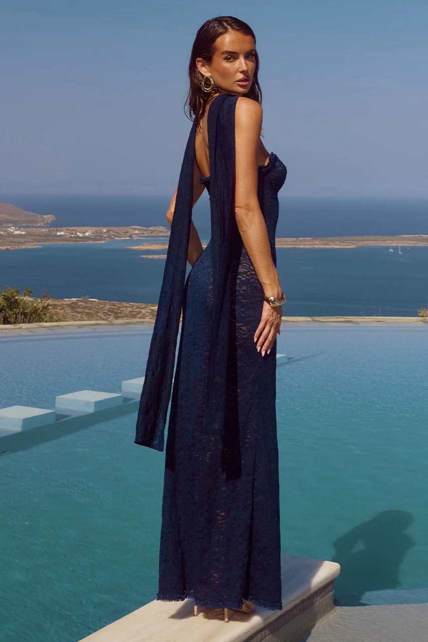 Amana Maxi Dress - Navy